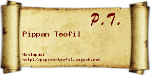 Pippan Teofil névjegykártya